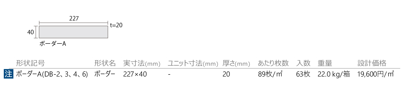 パプリカボーダー［DB］形状図画像1
