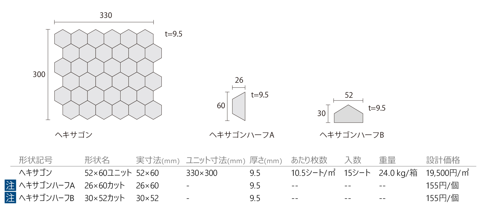 ヘキサデント［HGL］形状図画像1