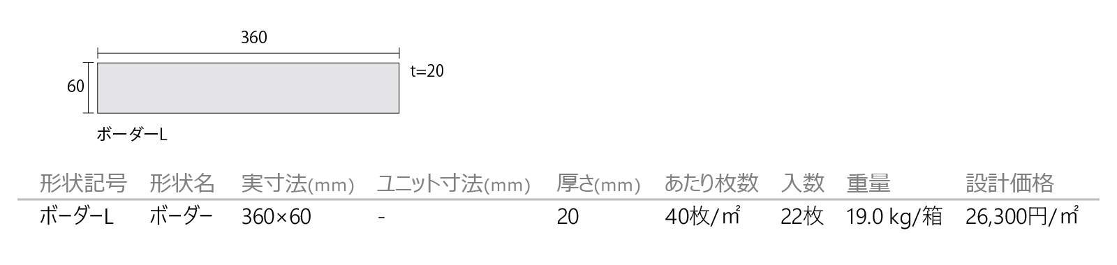 リークボーダー［LG］形状図画像1