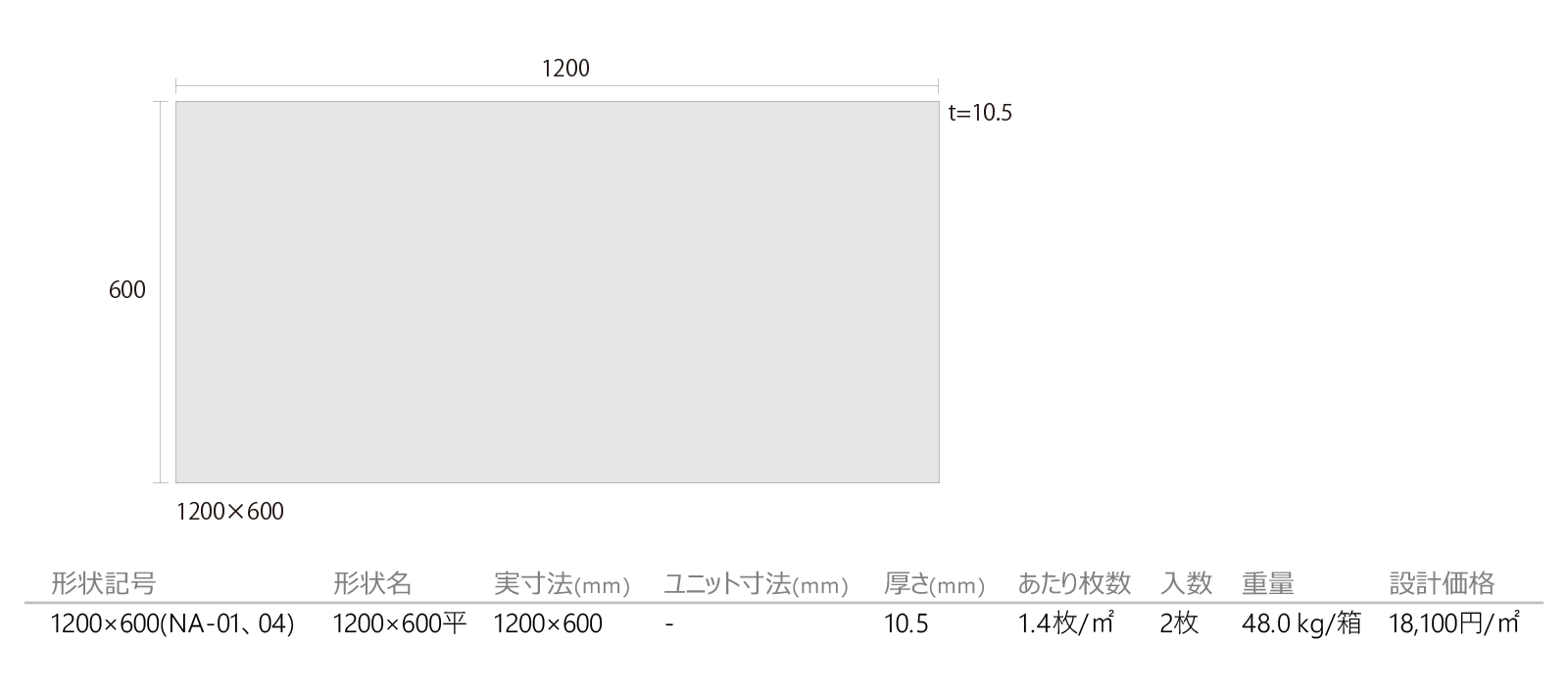 ナチュラルポリッシュ［NA］形状図画像1