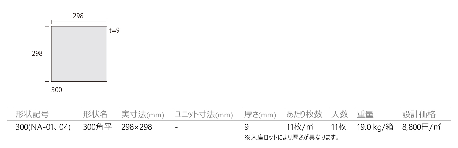 ナチュラルポリッシュ［NA］形状図画像1