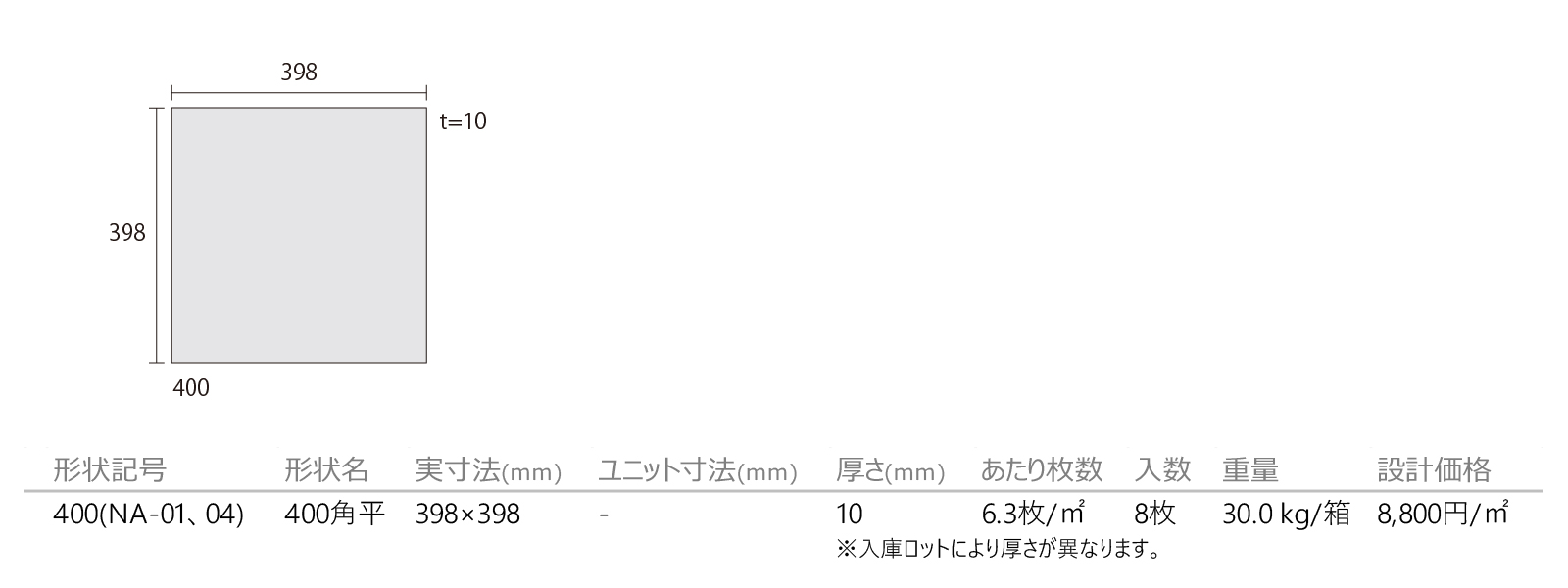 ナチュラルポリッシュ［NA］形状図画像1