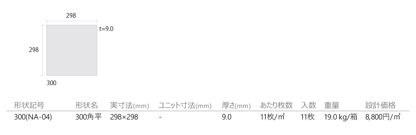 ナチュラルポリッシュ［NA］形状図画像1