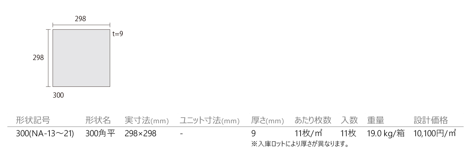 ナチュラルポリッシュ［NA］形状図画像1