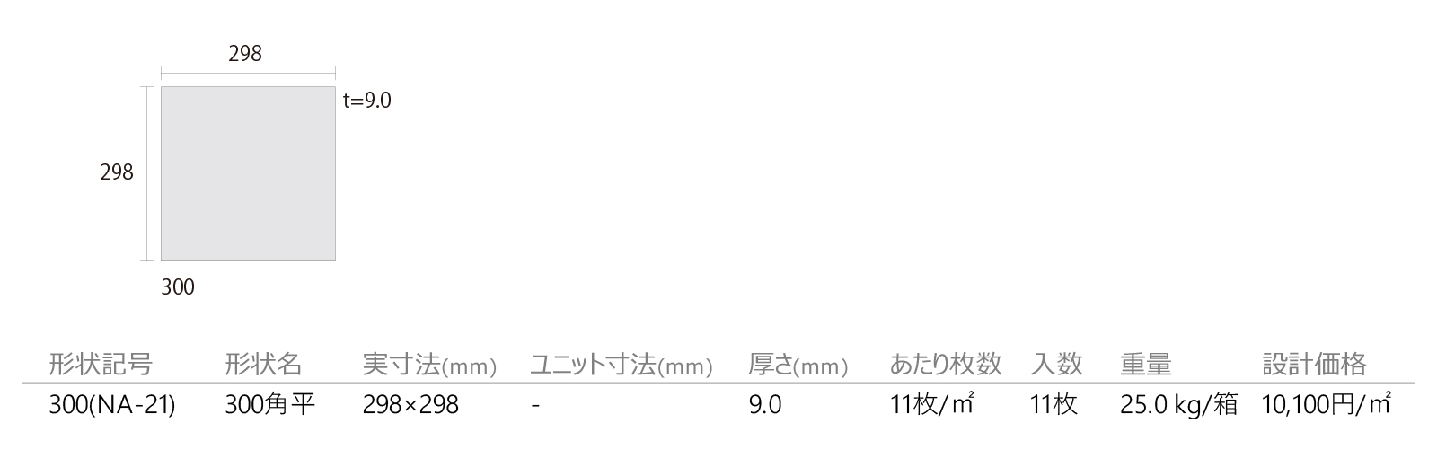 ナチュラルポリッシュ［NA］形状図画像1