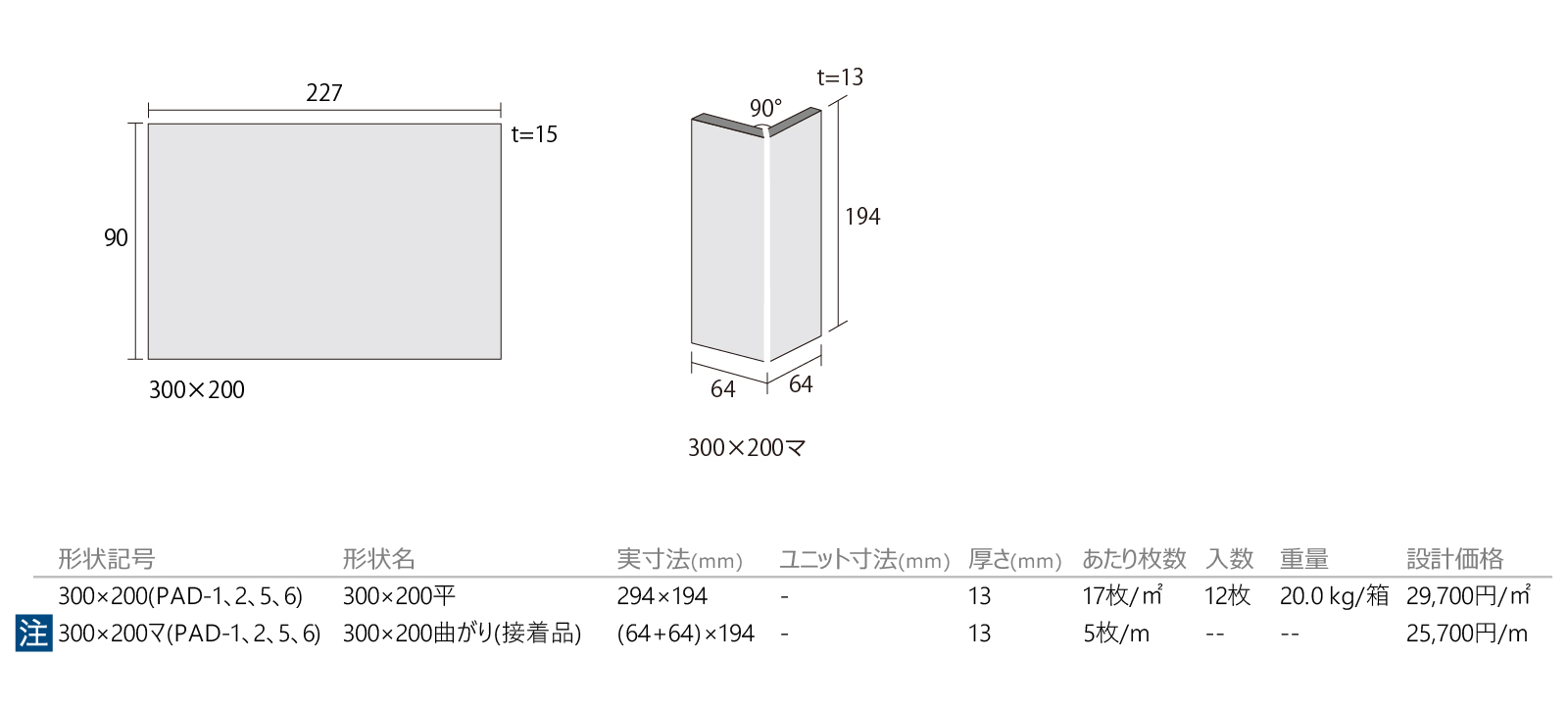 プライムストーン［PAD］形状図画像1