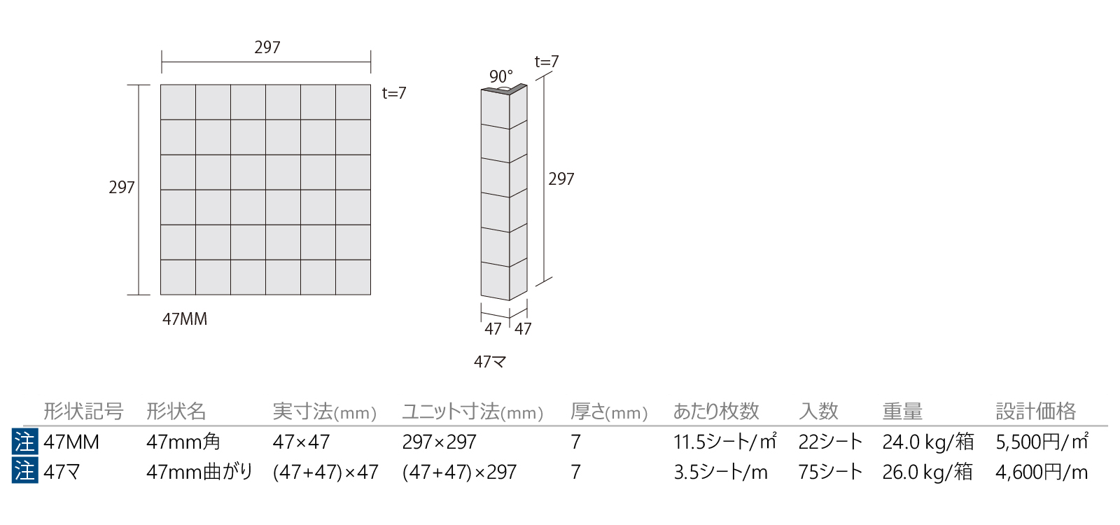 スノーライン・Ｗシリーズ［SNW］形状図画像1