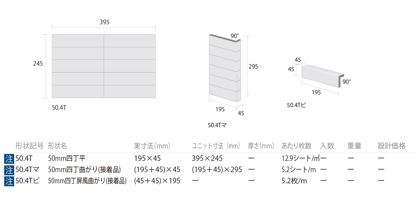 パステルカラーコレクション形状図画像1